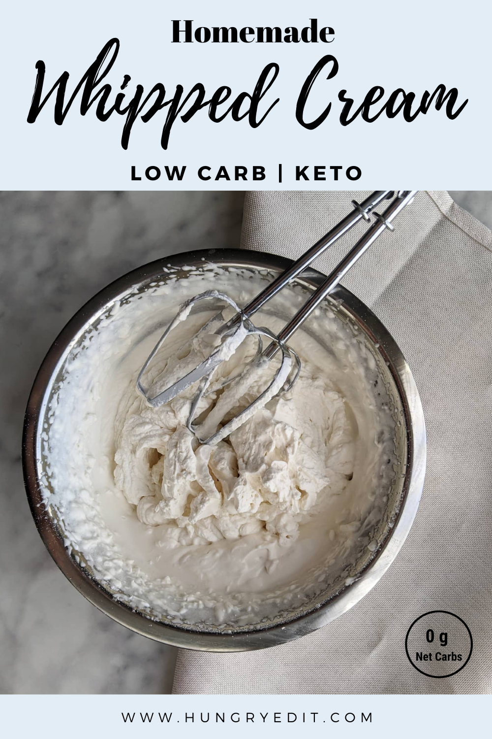 Keto Whipped Cream Hungry Edit Easy Homemade Recipe from Scratch
