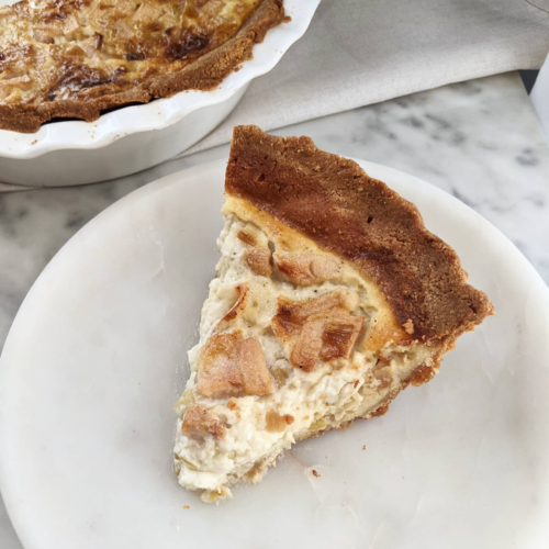 Keto Apple Leek and Brie Quiche