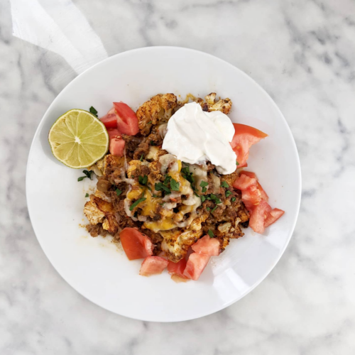 Keto Taco Cauliflower Bowl