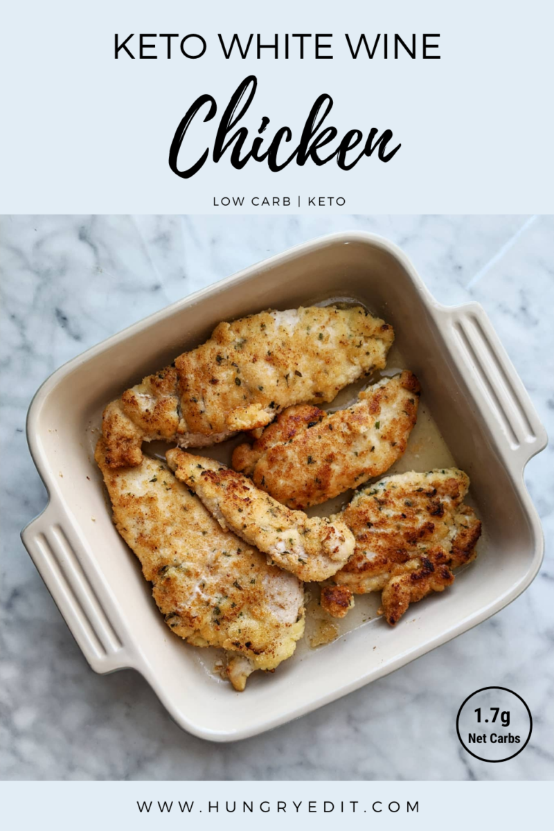 Keto White Wine Chicken - with Almond Flour Breading