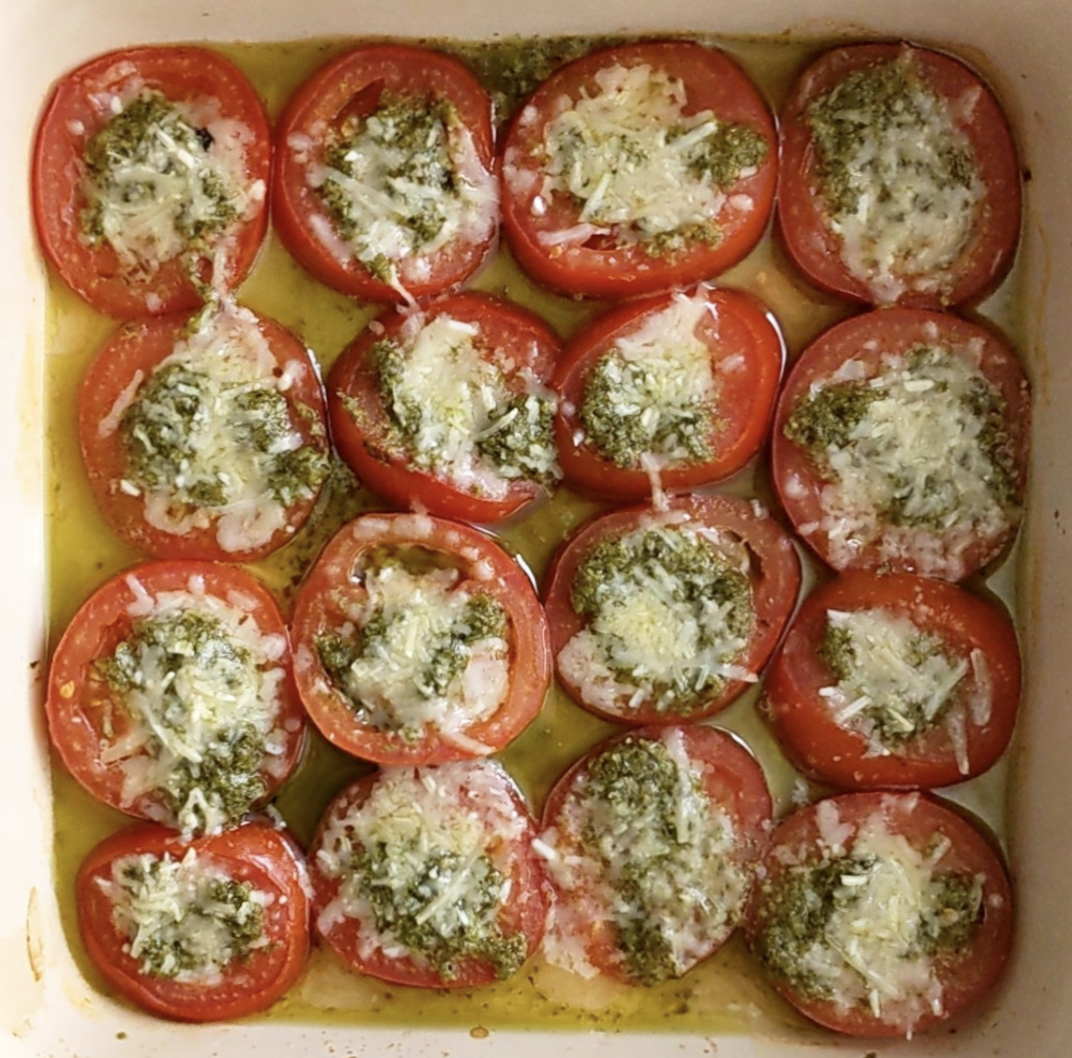 Roasted Pesto Tomatoes