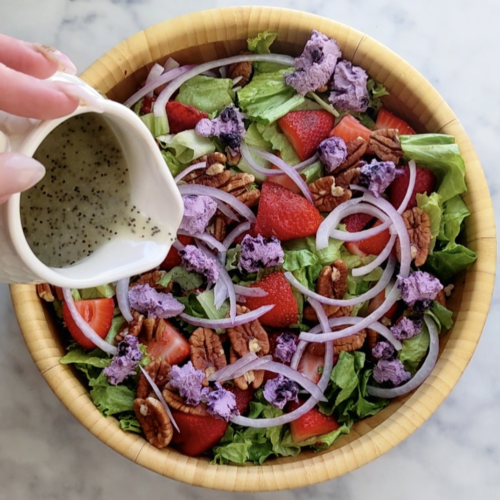 Keto Strawberry Summer Salad with Poppyseed Dressing