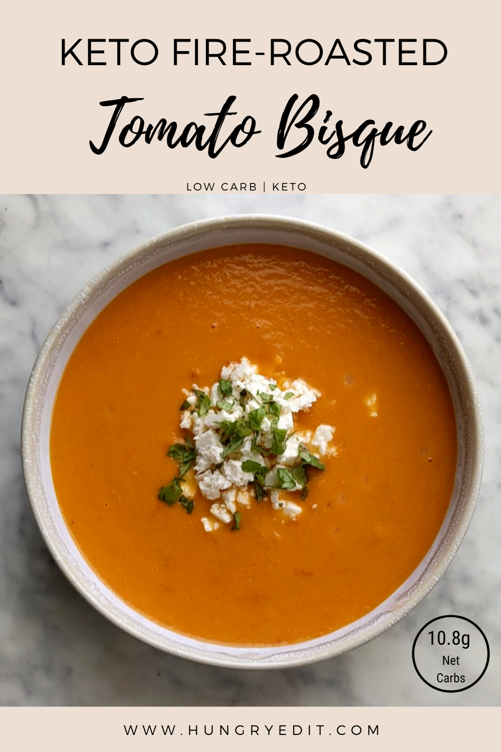 Easy Keto Tomato Bisque (With Feta Cheese) Hungry Edit Fire Roasted