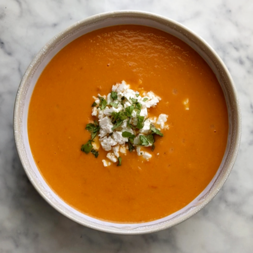 Easy Keto Tomato Bisque (With Feta Cheese) - Hungry Edit Fire Roasted ...